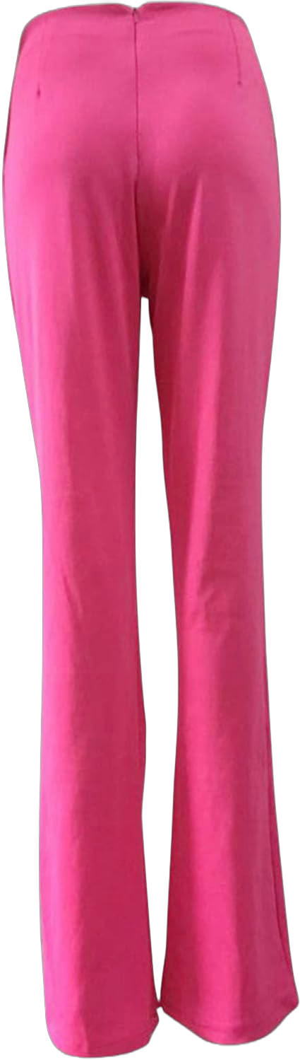 Uillui Dress Pants for Women Business Casual Classy High Waist Flared Sailor Pants Stretchy Wide Leg Trousers Work Slacks X-Large Hot Pink