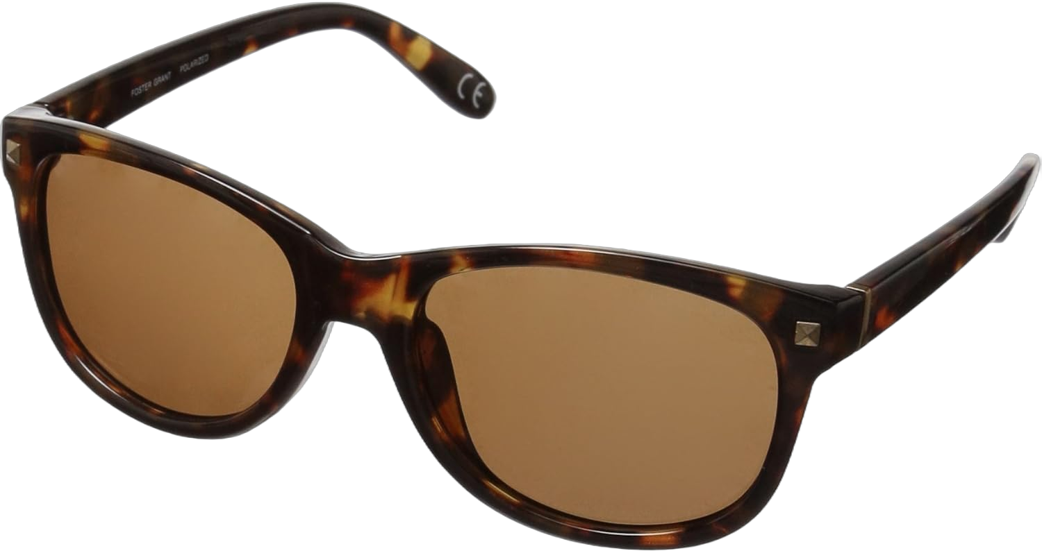 Foster Grant Sutton Polarized Sunglasses For Women, Brown Tortoise Shell Sunglasses