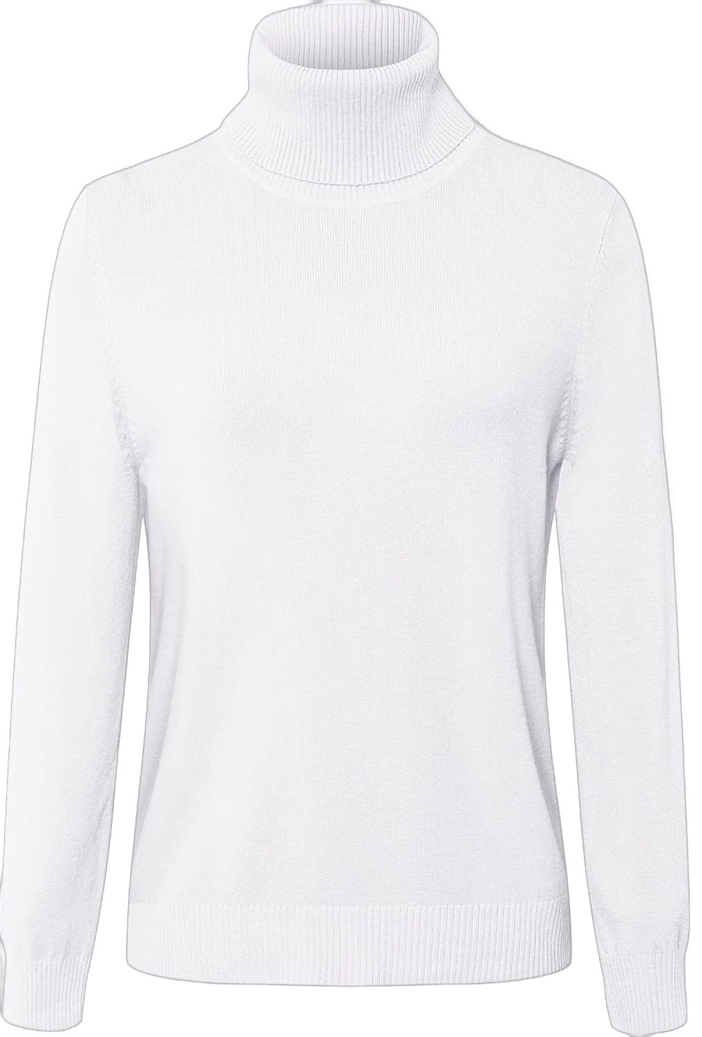 DAIMIDY Women's Long-Sleeve Turtleneck Sweater XX-Large 02 White