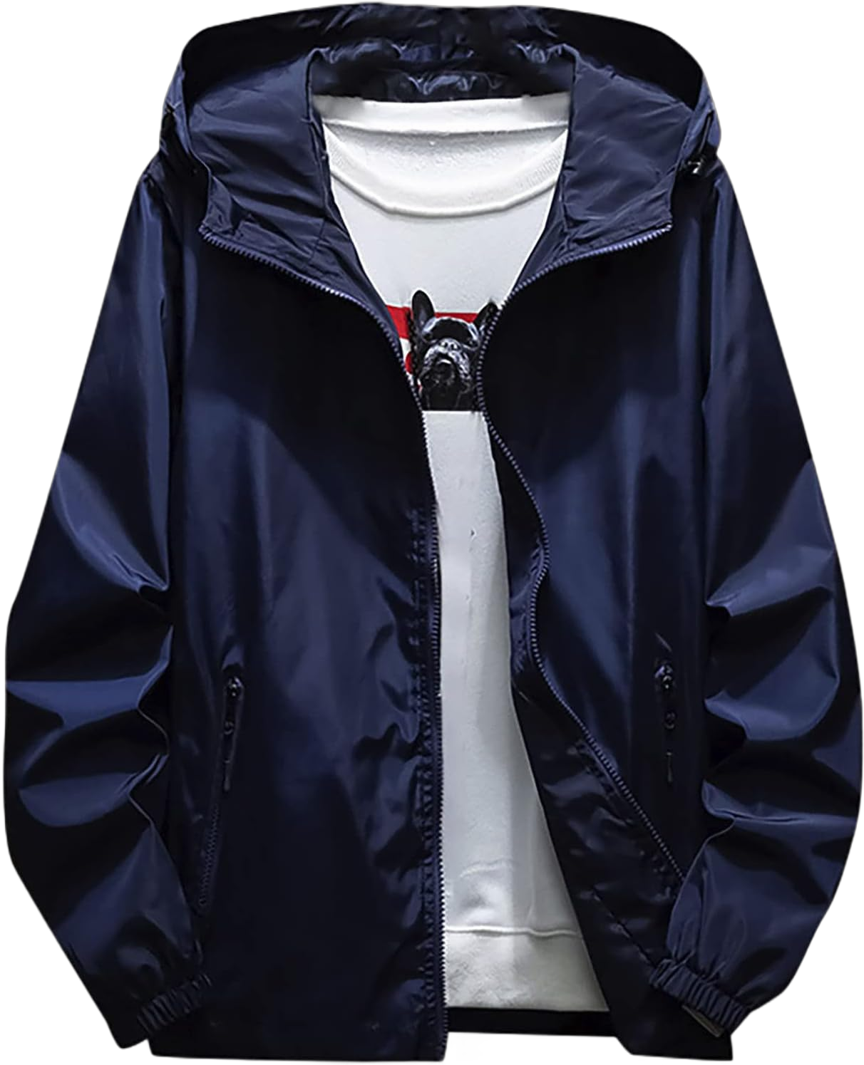 Men's Wind Breaker Jackets Rain Jacket Windbreaker Lightweight Shell Raincoat With Hood For Golf, M-7XL 3X-Large Er9-dark Blue