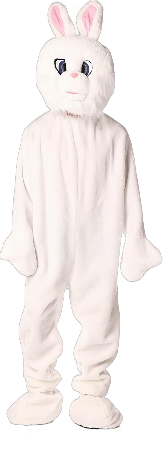 Forum Deluxe Plush Bunny Rabbit Mascot Costume Standard White