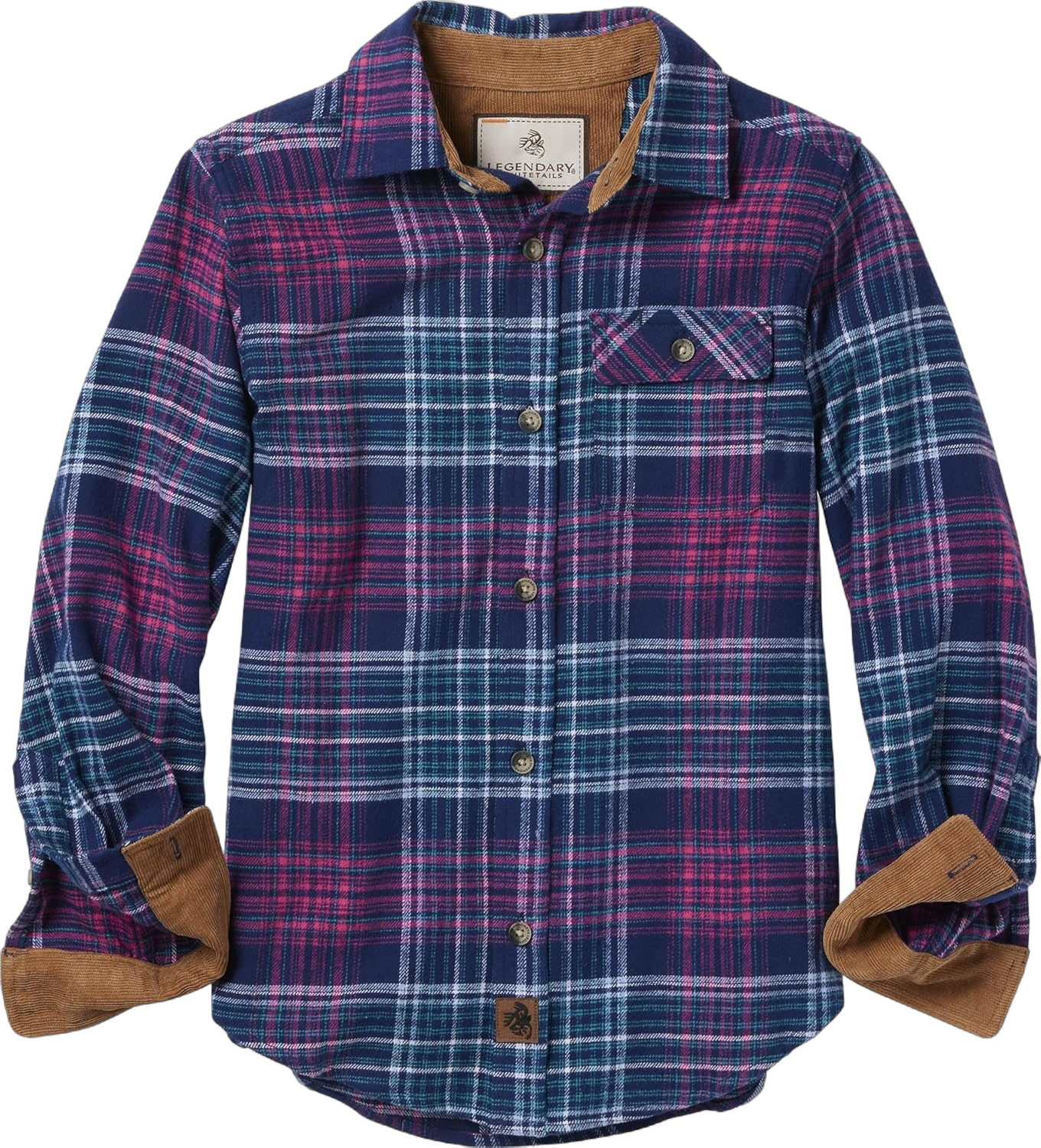 Legendary Whitetails Unisex Kids Lumberjack Flannel Long Sleeve Button Down Shirt Girl Power Plaid X-Small