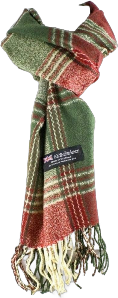 Winter Men Women Warm 100% Cashmere Scotland Made Plaid Scarf Wraps Wool Scarves #A029 Green Multi Color