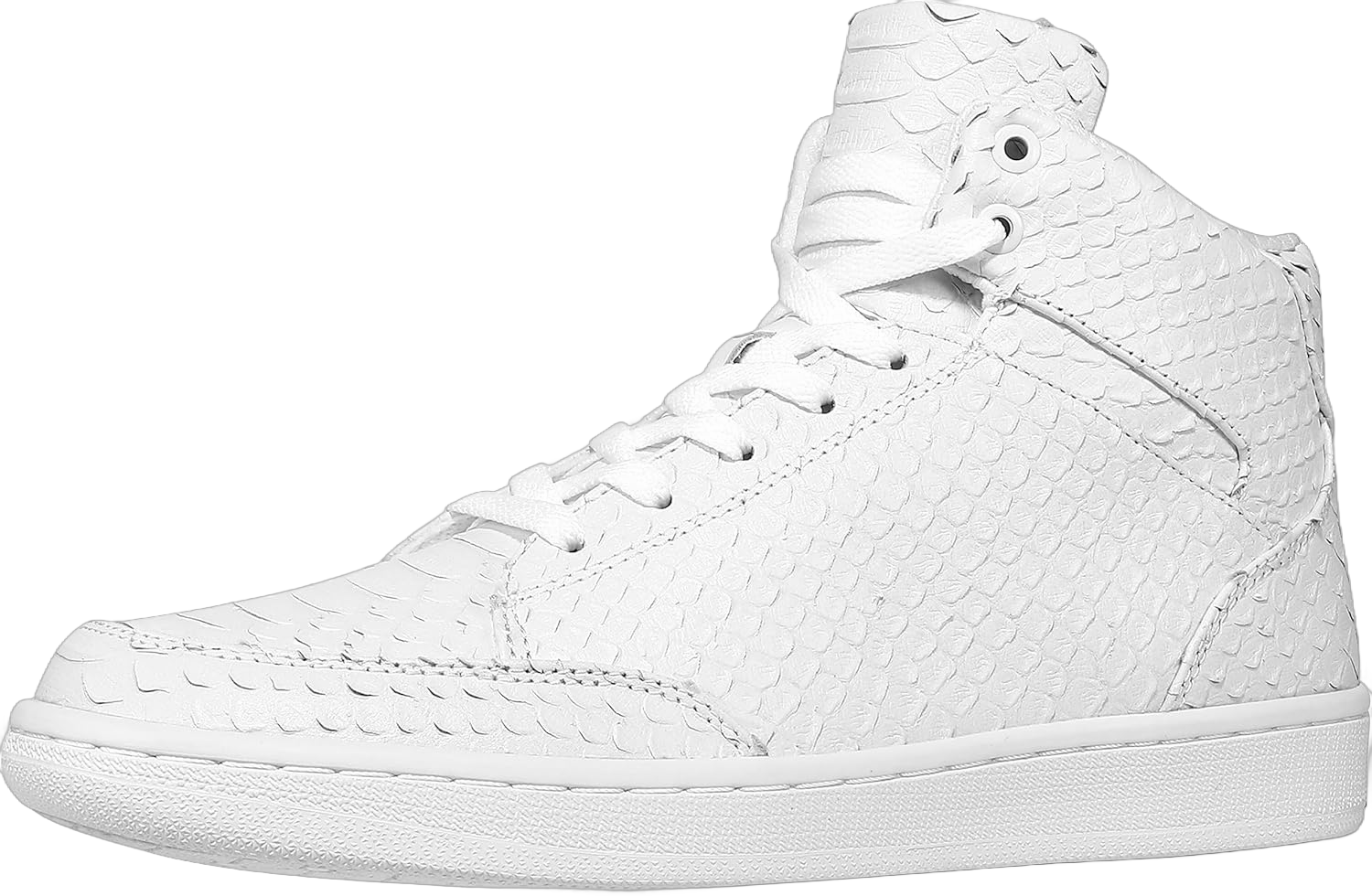 Soulsfeng Unisex Basketball Shoes Leather High Top Sneakers Comfortable Walking Skate Shoes 8 Women/6.5 Men White