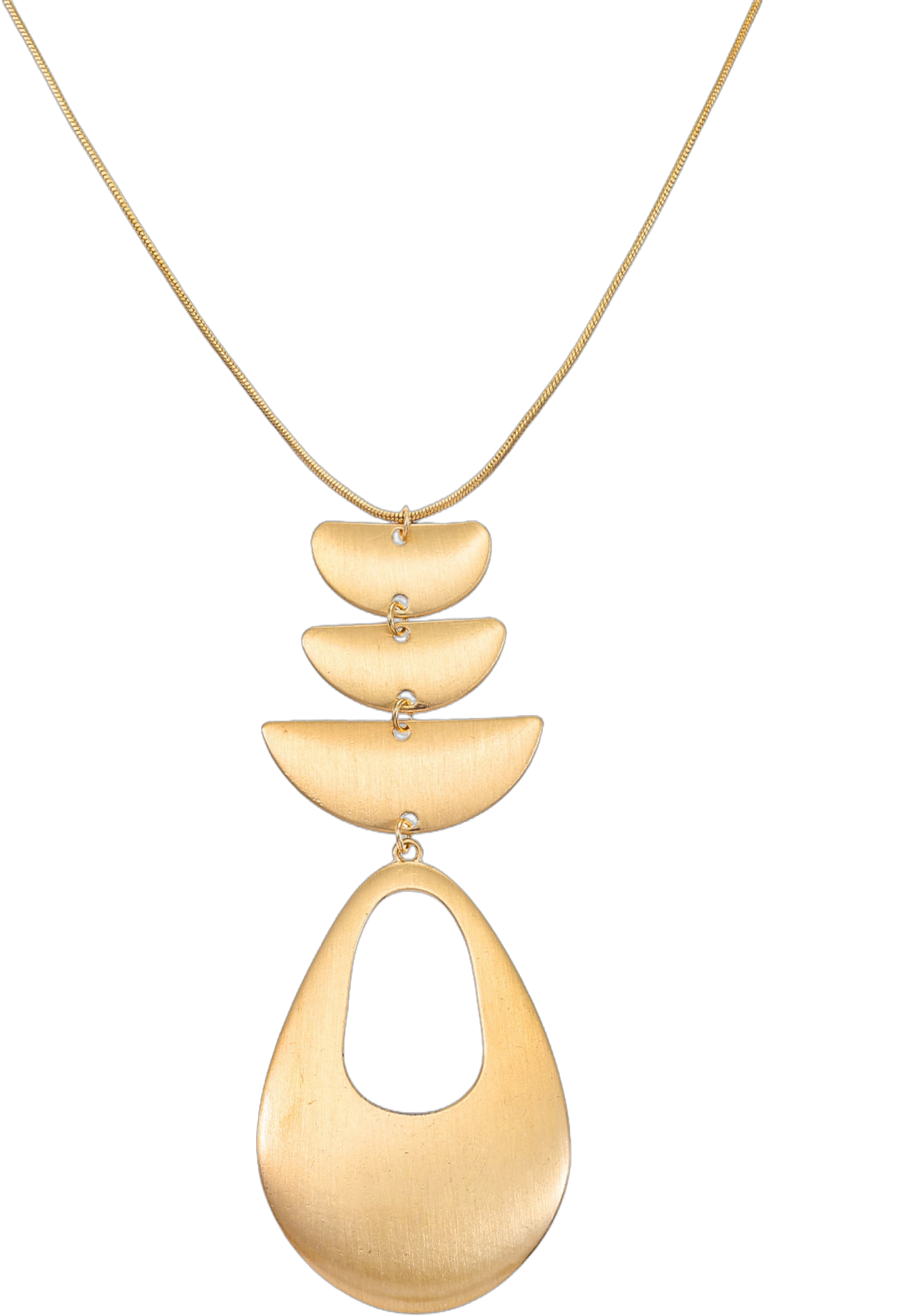 Time and Tru Womens 34" Long Adjustable Gold Pendant Necklace