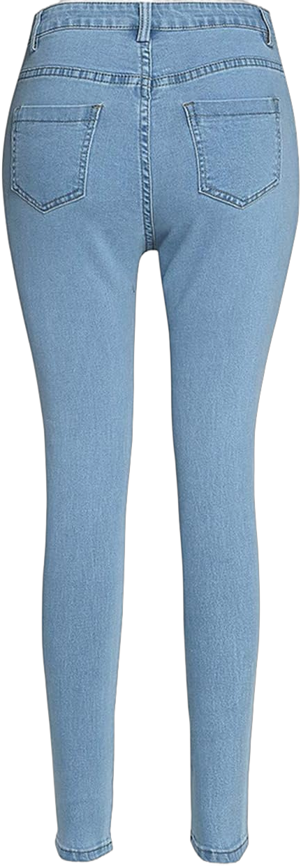 Andongnywell High Waisted-Rise Colored Stretch Skinny Jeans for Women Sky Blue Small