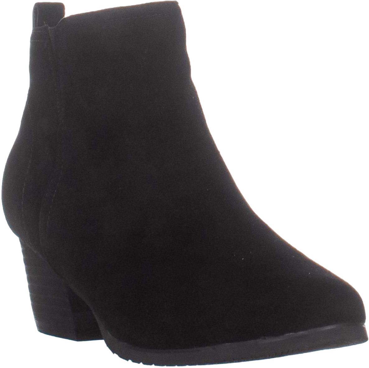 Womens Isla Closed Toe Ankle Fashion Boots, Black Suede, Size 7.5