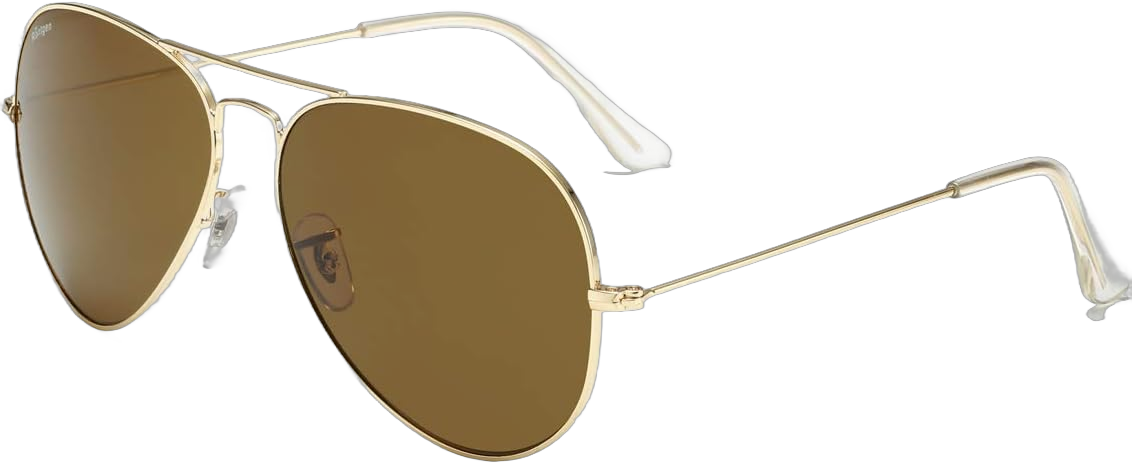 CONRAD RONTGEN Premium Aviator Sunglasses for Men Women Classic Aviators Sun Glasses Gold Frame Brown Lens