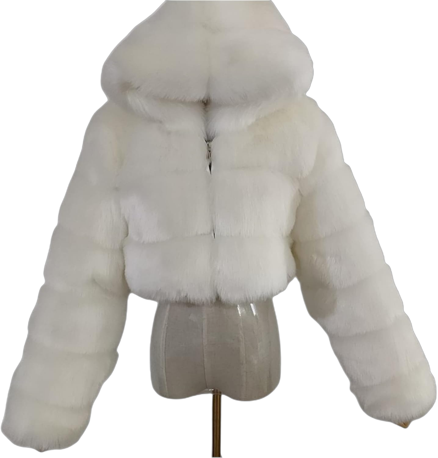 Faux Fur Women's Winter Warm Jacket Shawl Wrap Stole Shrug Wedding Cover Up Coat Outerwear Sweater Medium White