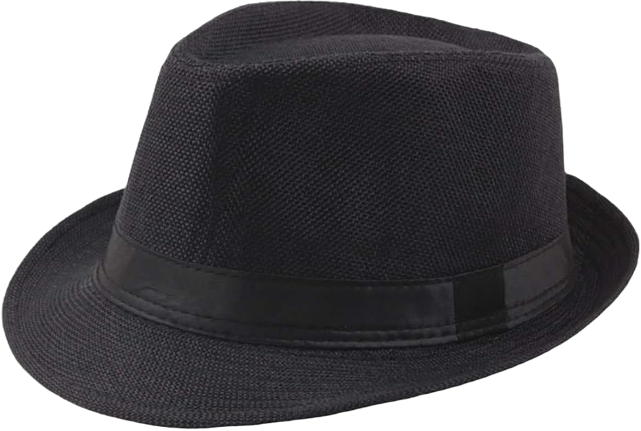 Womens Mens Classic Hat Short Brim Fedora Hat Black Fedoras Panama Jazz-Hat for Unisex (Black, One Size)