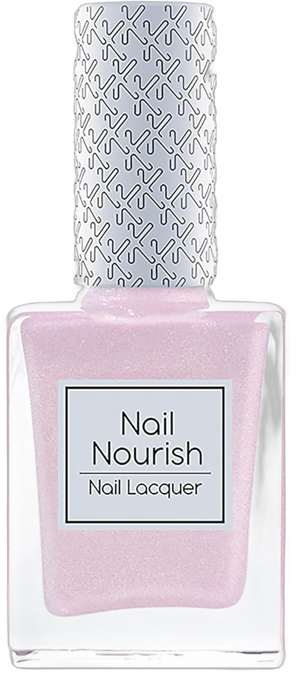 Kay Beauty Nail Nourish Glitter Pastel Nail Enamel Polish, Pink Stardust, 0.3 oz - Quick Dry - Gel Effect - Lustrous Shine - Hydrating - Chemical Free - Rich in Calcium, Avocado Oil, Vitamin E