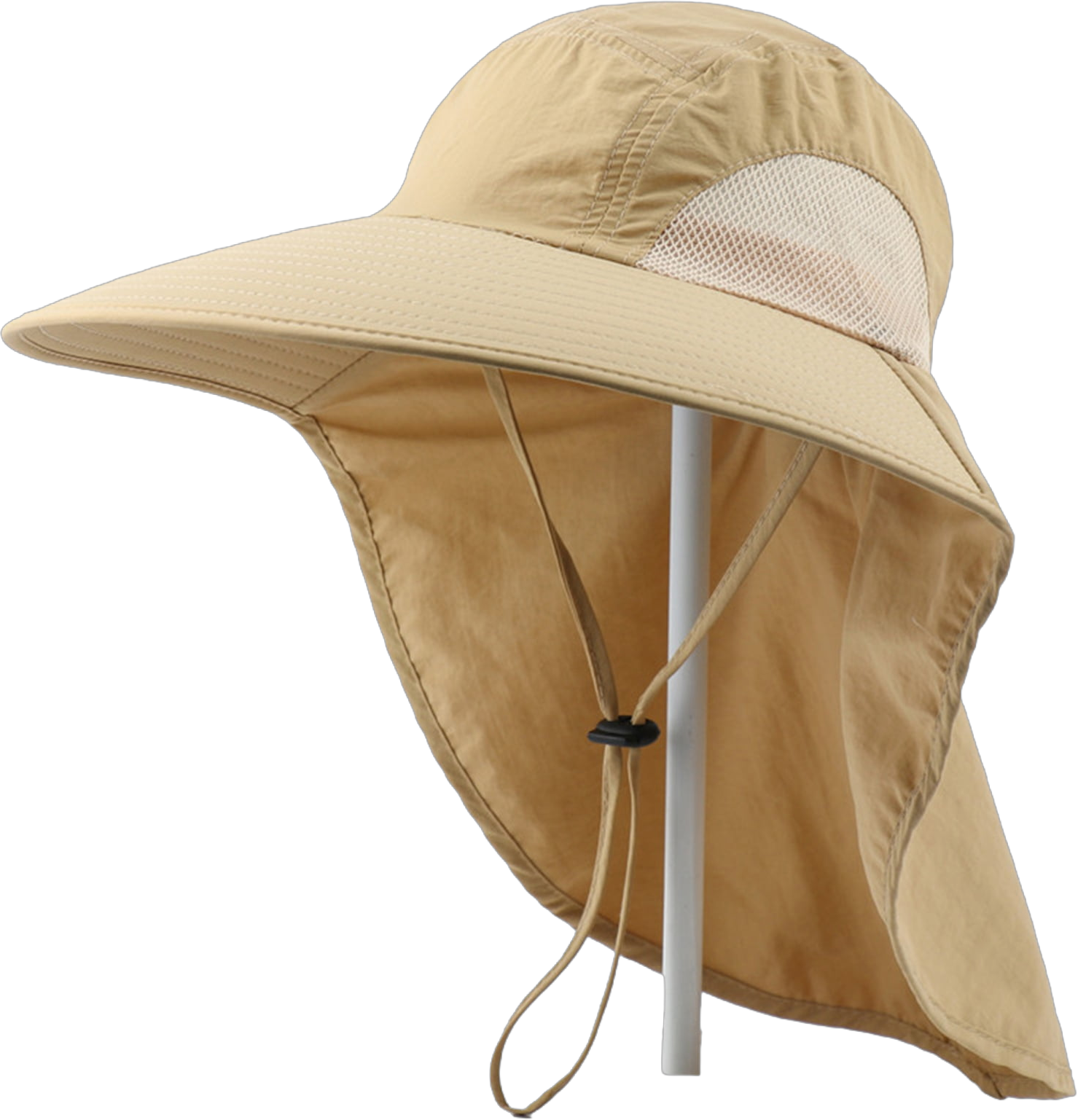 Bobasndm Mens Wide Brim Sun Hat with Neck Flap Fishing Safari Cap for Hiking Camping Gardening Field Work