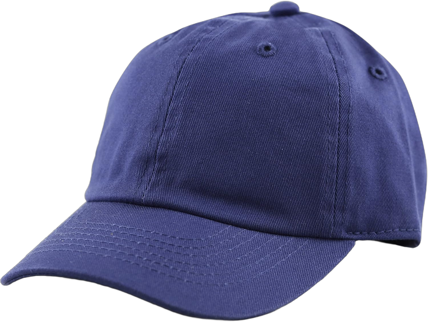 Kids Washed Low Profile Cotton and Denim UPF 50+ Plain Baseball Cap Hat 2-5T Royal Blue