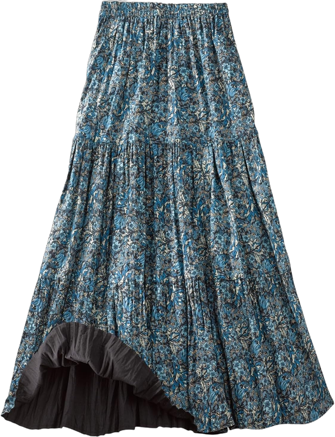 CATALOG CLASSICS Womens Reversible Long Skirt - Broomstick Boho Midi Skirt Blue Lagoon, 1X