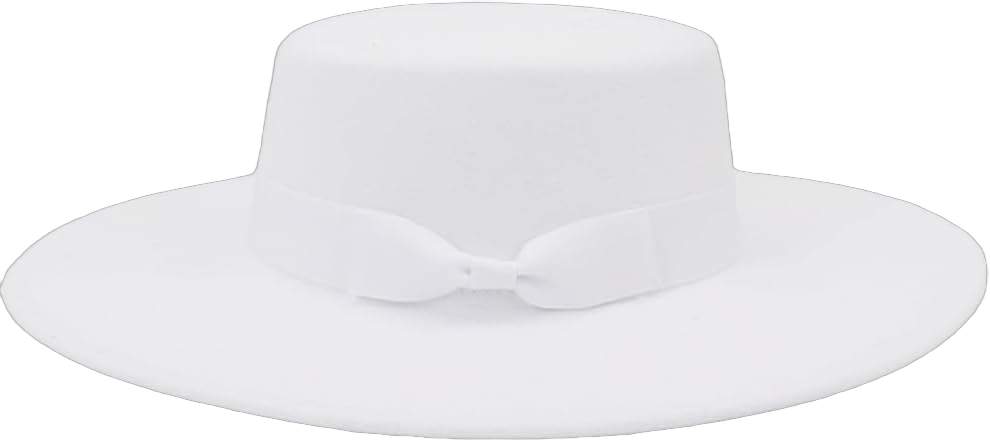 Wide Brim Flat Top Fedora Hats for Women Ribbon Bowknot Formal Wedding Dress Cap Men Jazz Hats Sombreros 56-58CM White