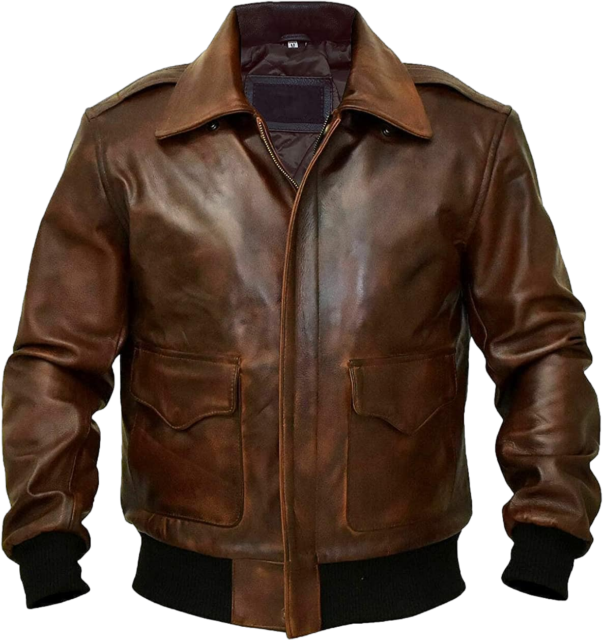 Men's A2 Leather Jacket | Aviator Flight Pilot Bomber Jacket | Motorcycle style Leather Jacket 4X-Large Brown 2