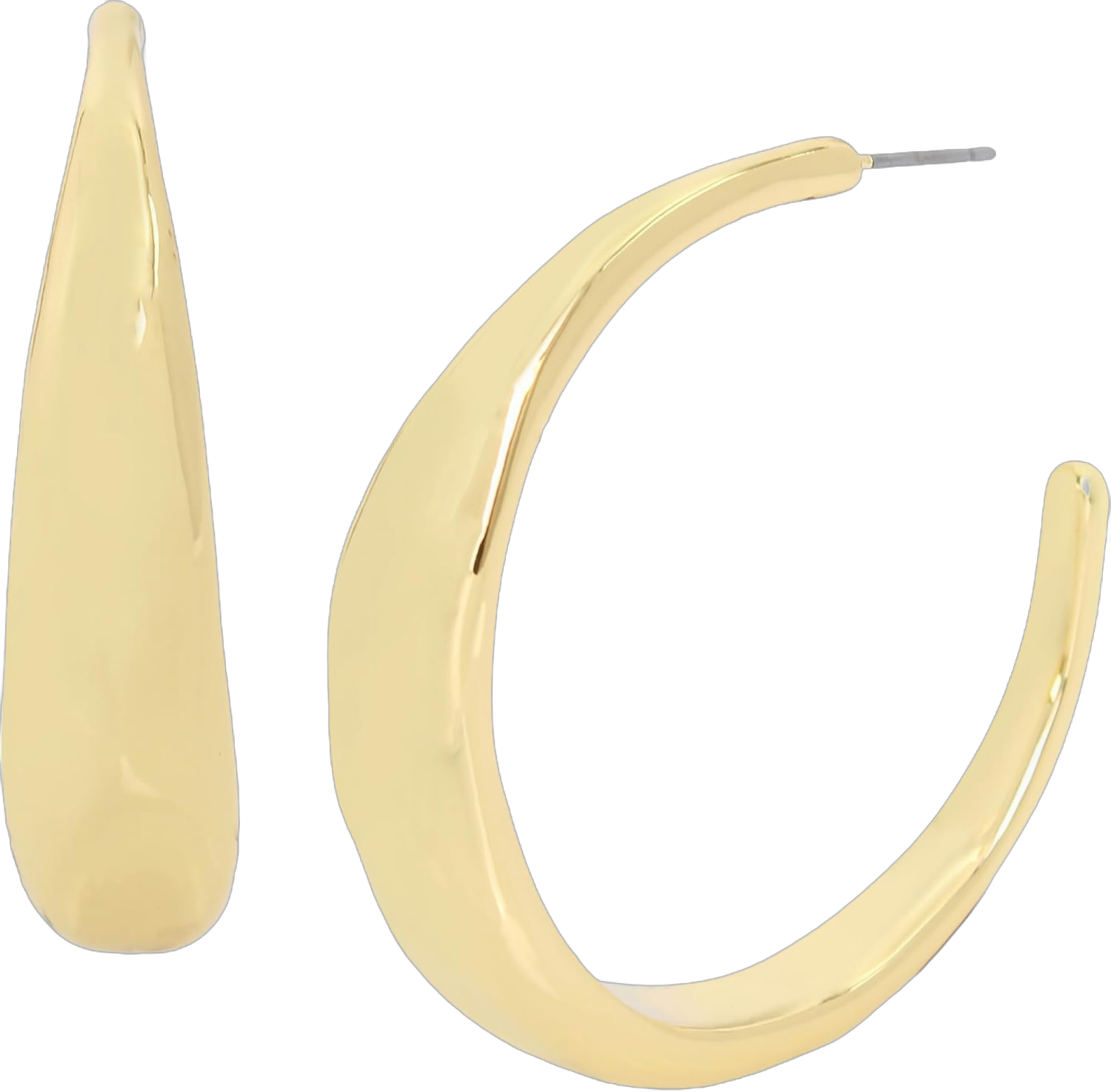 Robert Lee Morris Soho Womens Sculpted Stud Earrings One Size Gold Hoop