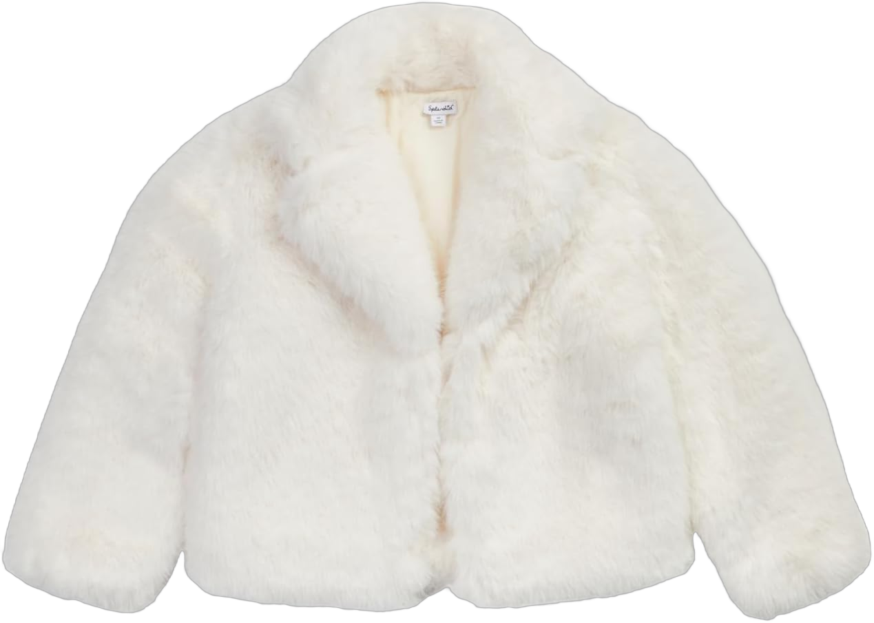 Splendid Baby Girl's Faux Fur Shortly Coat 2T White