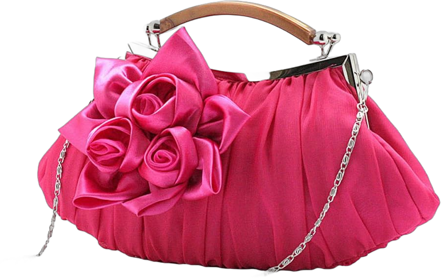 Evening Bags for Women Formal, Small Floral Clutch Purse Party Bags Wedding Guest Purse Hot Pink