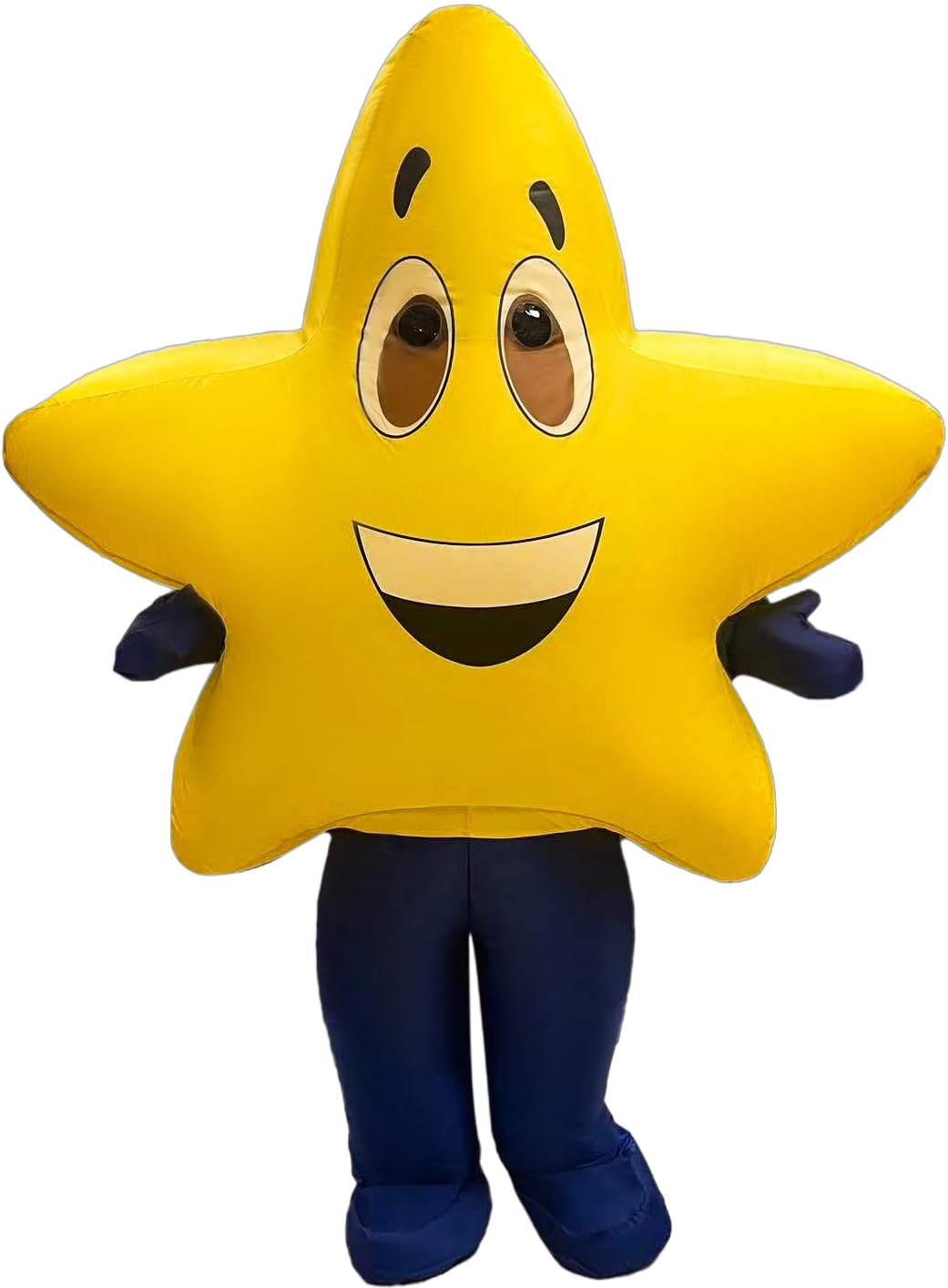 Inflatable Yellow Star Halloween Party Head Mask Mascot Costume