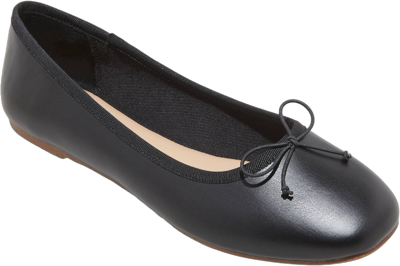 Women&#39;s Jackie Ballet Flats with Memory Foam Insole - A New Day&#8482; Black 7