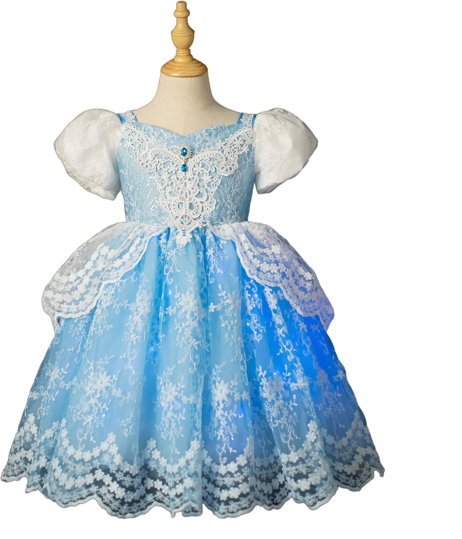 EKEZ Girls Cinderella Princess Birthday Dress Halloween Costume Pageant Christmas Party Ball Gown