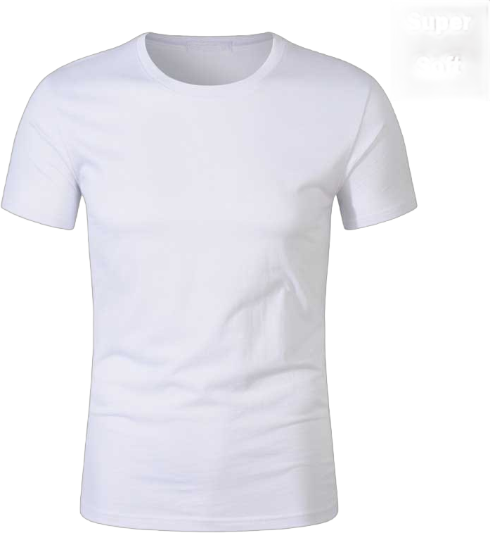 Men's and Ladies Cotton Short Sleeve White T-Shirt