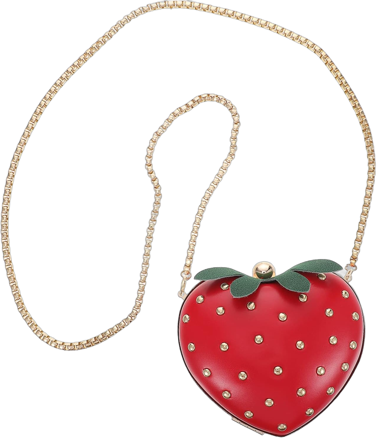 Adorable Strawberry Design Wallet & Crossbody Bag - Strawberry Decor - Fashionable Chain Shoulder Bag and Coin Purse - Essential Strawberry Accessories for Women and Girls