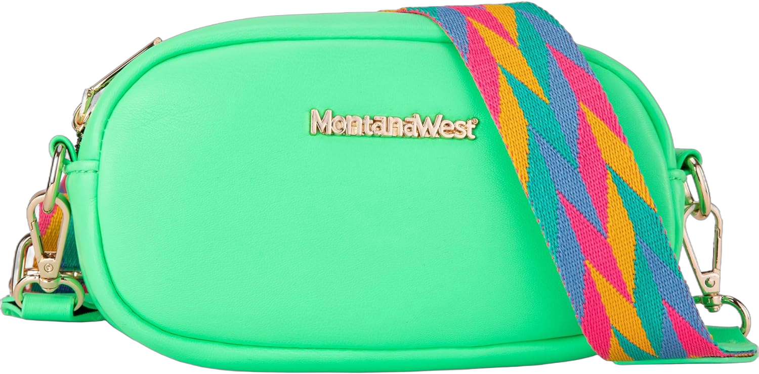 Montana West Small Crossbody Bags for Women Snapshot Camera Pouch Mini Crossbody Purse Fluorescent Green