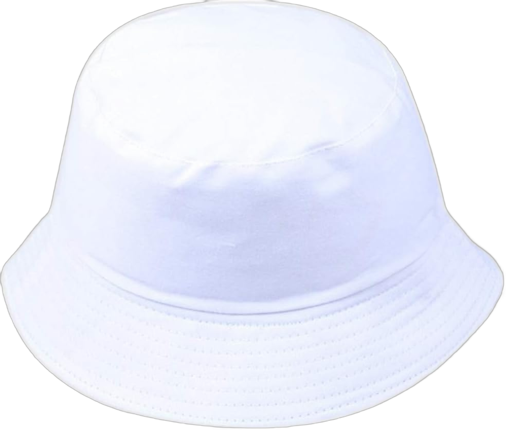 Everyday Cotton Style Bucket Hat Unisex Trendy Lightweight Outdoor Beach Vacation Headwear One Size White