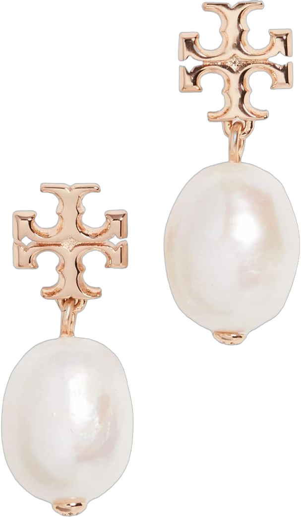 Tory Burch Women's Crystal Pearl Drop Earrings Tory Gold/Ivory