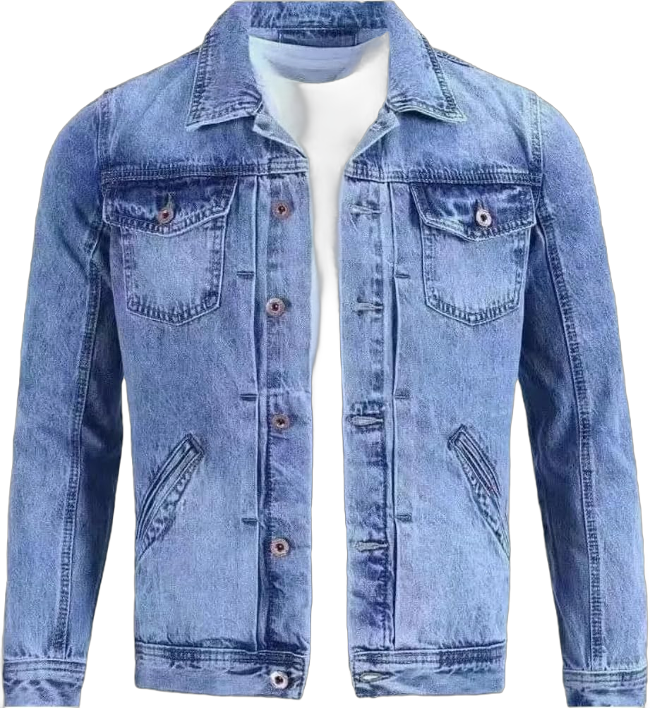 YTR6TW Men's Spring Fall Vintage Denim Jacket Men's Fashion Cargo Jacket Men's Korean Casual Slim Denim Jacket X-Large Light Blue