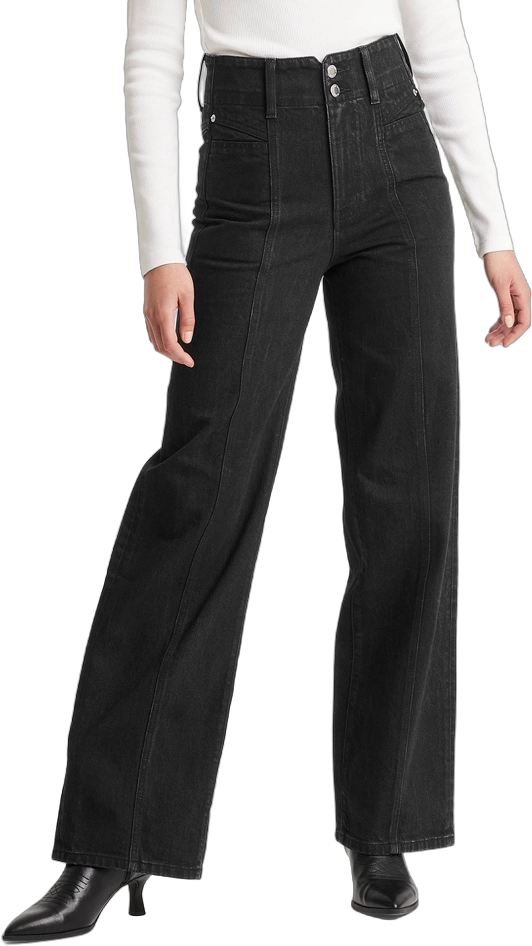 Women&#39;s High-Rise Tailored Wide Leg Jeans - Universal Thread&#8482; Black 10