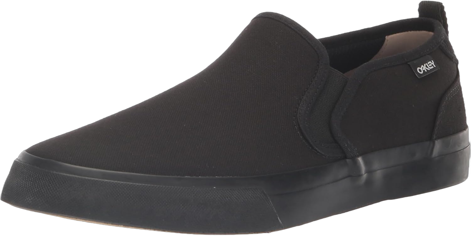 Oakley Unisex-Adult B1b Classic Slip on Sneaker 9.5 Women/7.5 Men Black/Black/Black