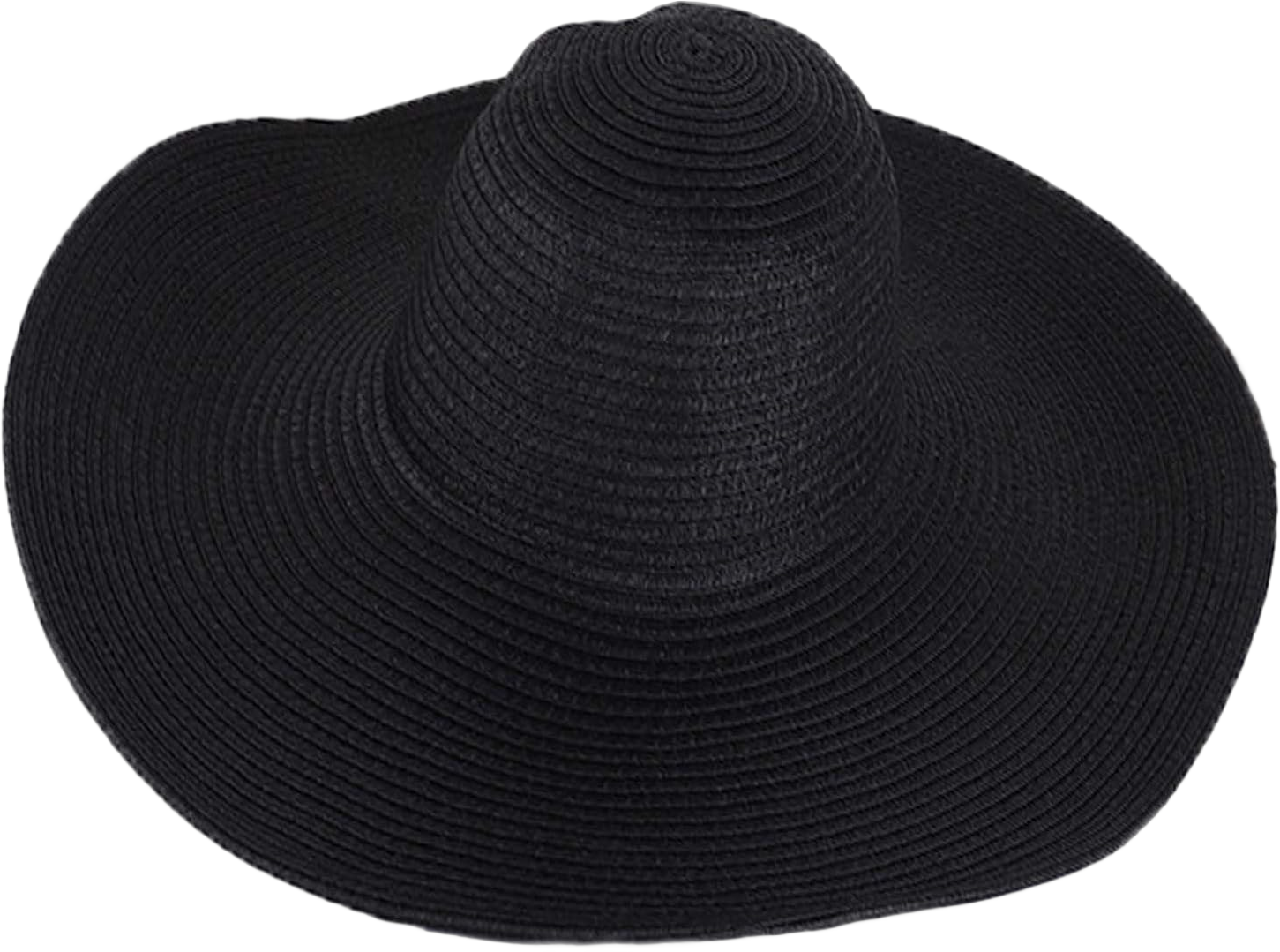 Womens Sun Straw hat UPF 50+ Floppy Wide Brim Summer Beach hat Foldable Roll Up Travel Hat Beach Hats fisherman hat One Size Black