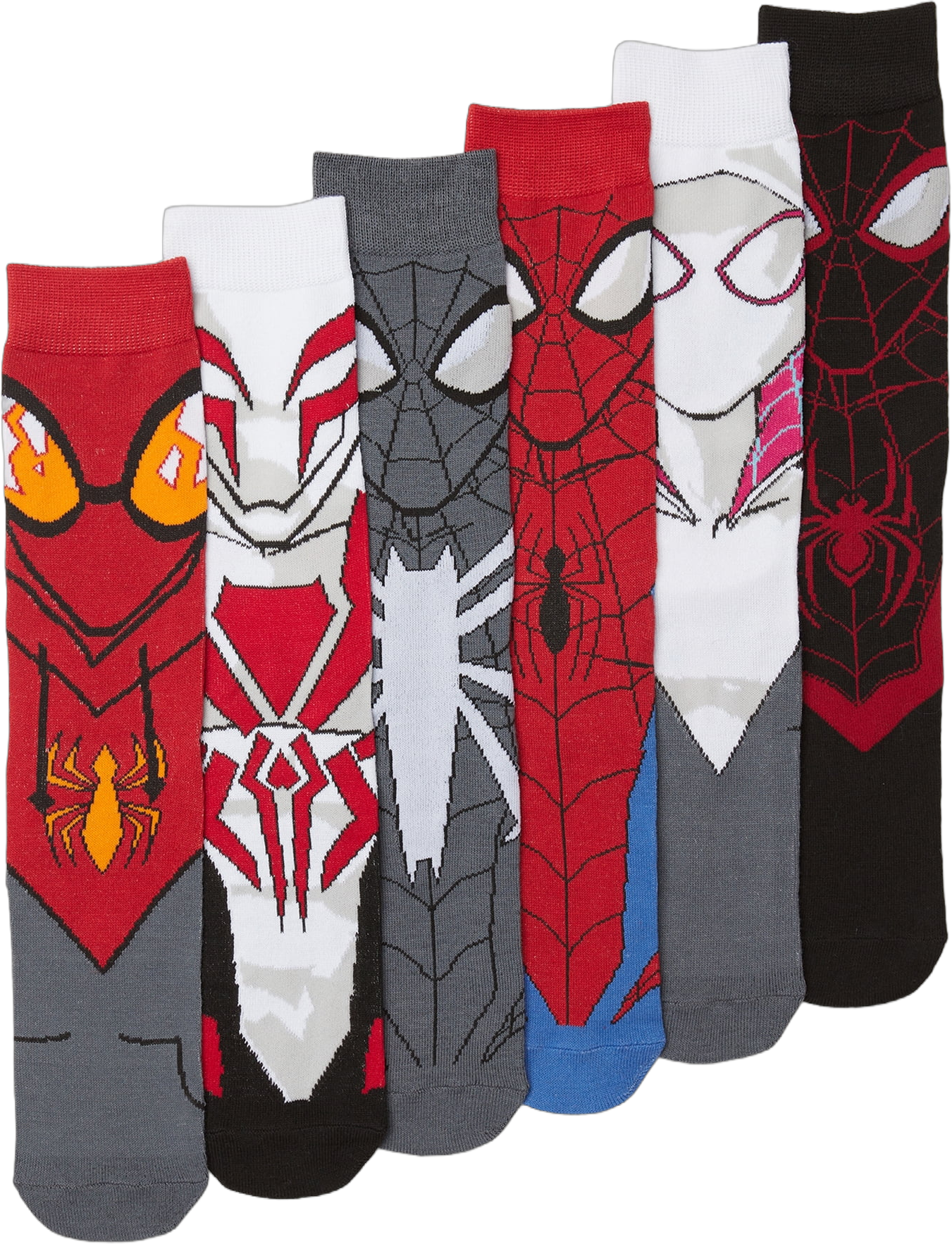 Spider-Man Men's Crew Socks, 6-Pack