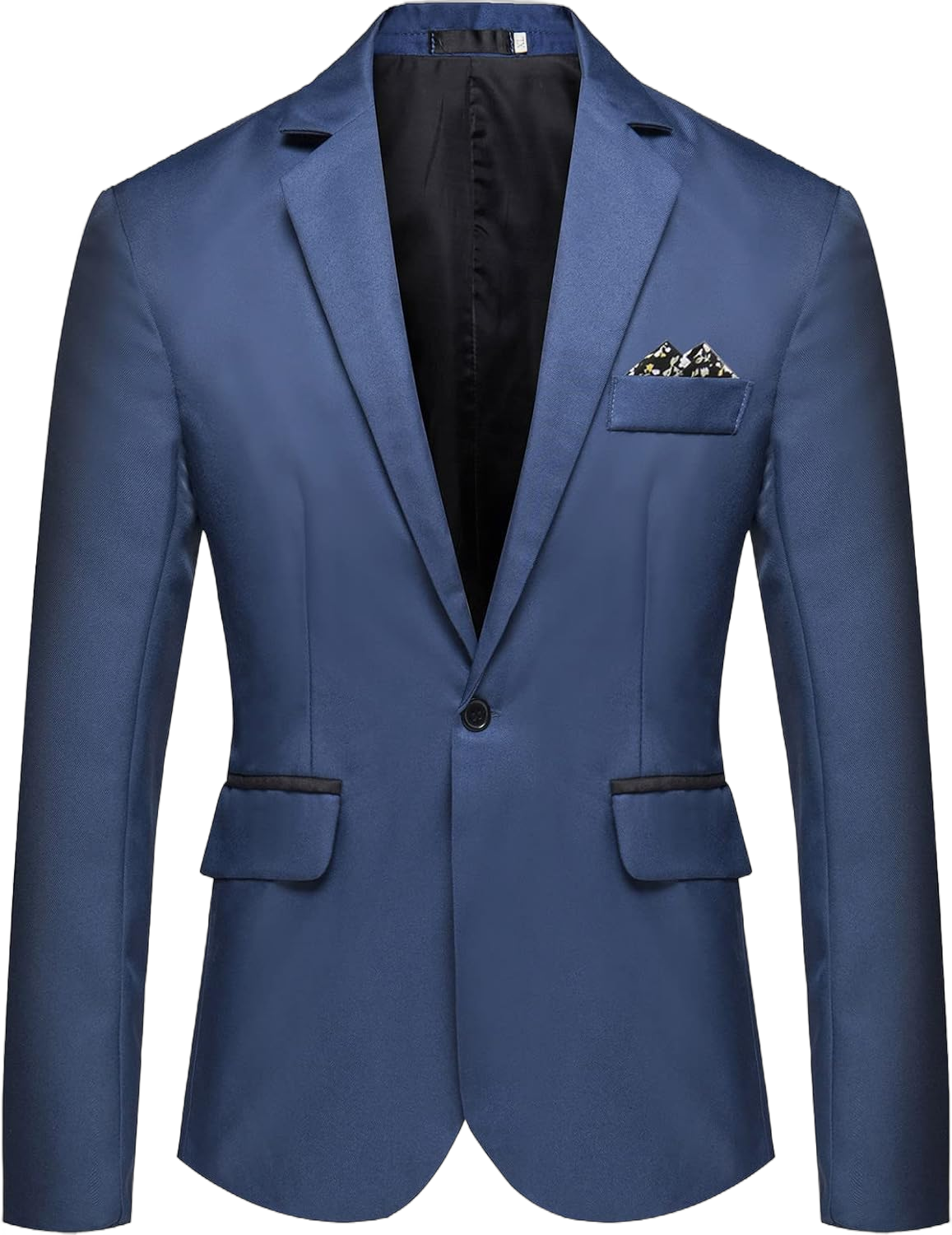 Men's One Button Sport Coat Classic Stretch Blazer Suit Jacket Slim Fit Lightweight Jacket Tailored Blazer Sport Coat X-Large Blue