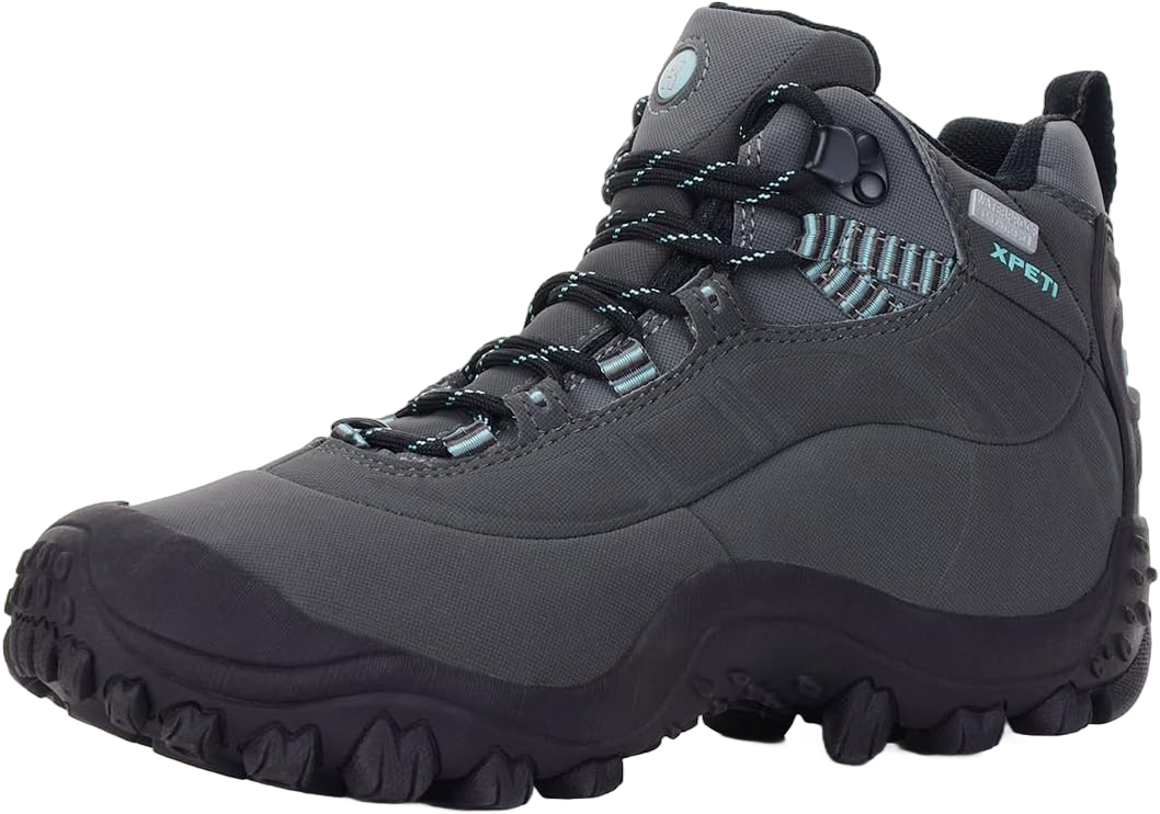 Women's Hiking Boots Lightweight Waterproof Hunting Boots, Ankle Support 11 Grey/Blue