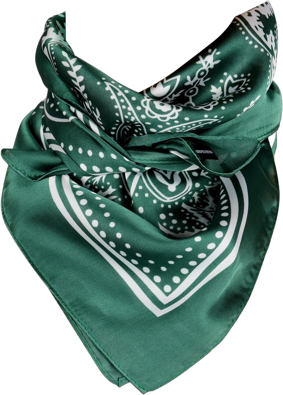 27.5 Inches Satin Head Scarf -Hair Scarf Silk Head Scarf Silk Bandana Silk Hair Wrap Neck Scarf for Women Men Pace - Green