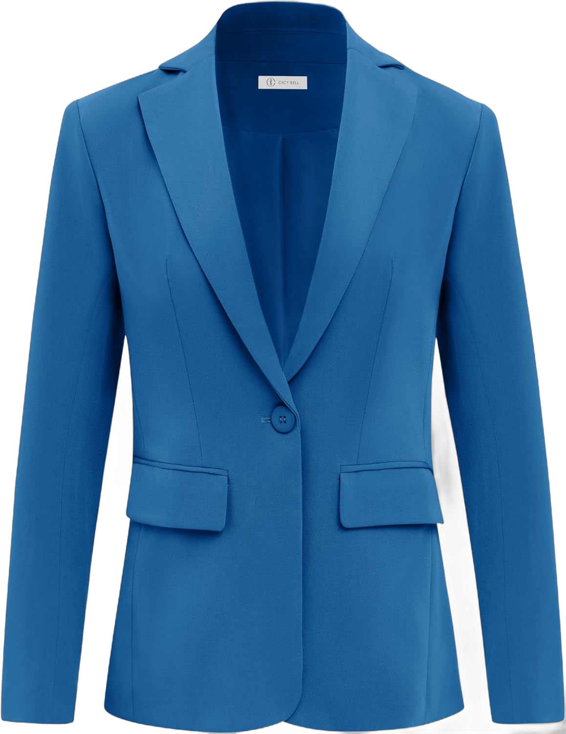 Cicy Bell Womens Blazers Open Front Long Sleeve Suit Jackets Business Casual Outfits Royal Blue Medium