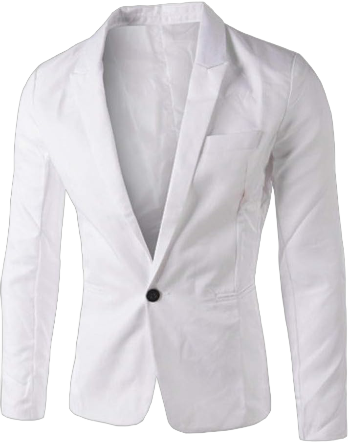 Slim Fit Blazer for Men Fashion One Button Wedding Blazer Dress Suit Jacket Party Work Business Casual Sport Coat Large White