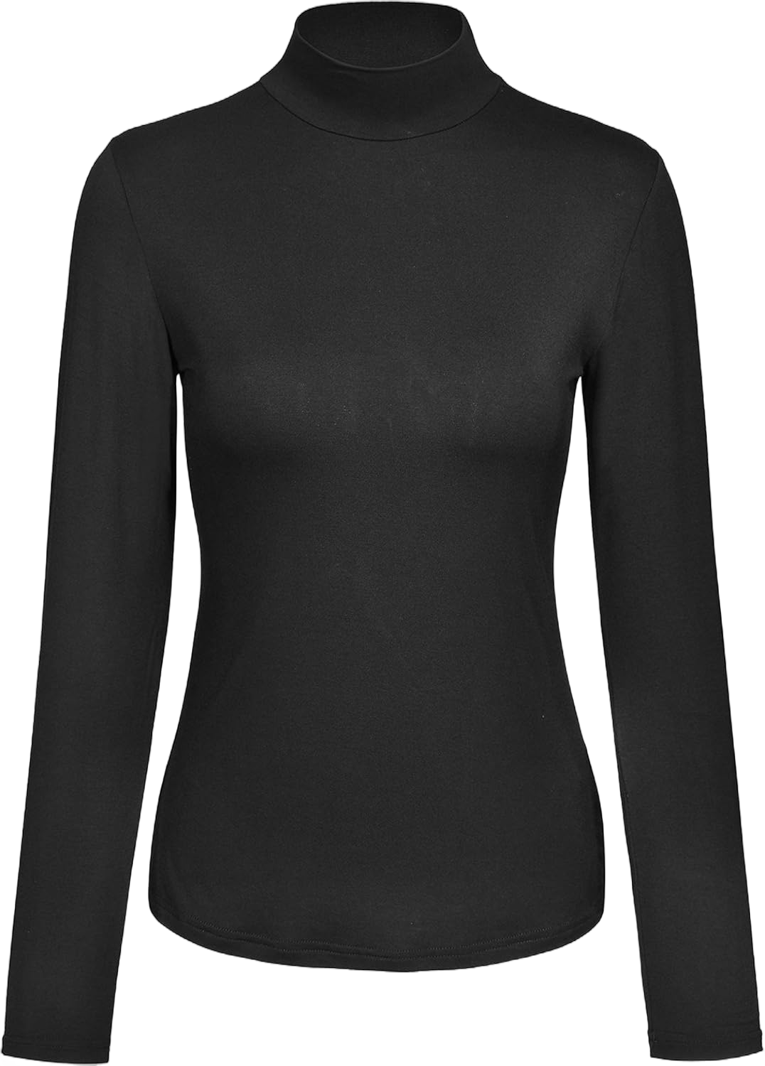 Kindcall Womens Slim Fitted Mock Turtleneck Tops Long Sleeve Lightweight Base Layer Shirts