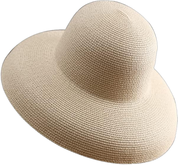 Wide Brim Straw Cloche Sun Hats for Women Summer UV Protection Woven Foldable Fisherman Sun Hats for Girl One Size Beige