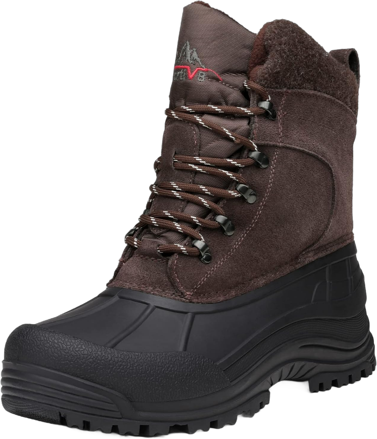 NORTIV 8 Men's Insulated Waterproof Winter Snow Boots 11 Brown