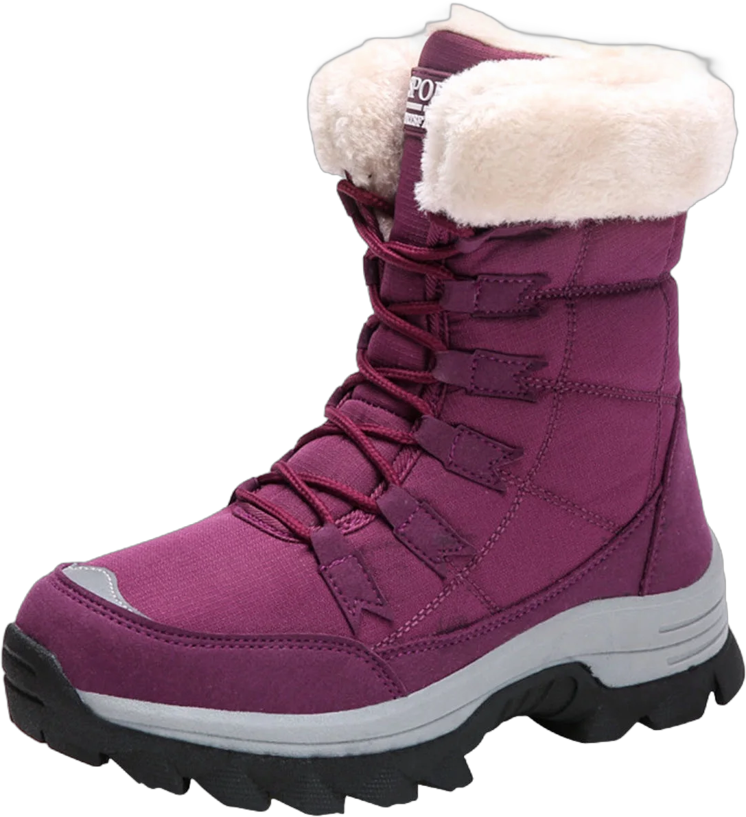 YODETEY Women's Boots Avoid Cold Long Women's Outdoor Plush Thick Insulated Snow Boots