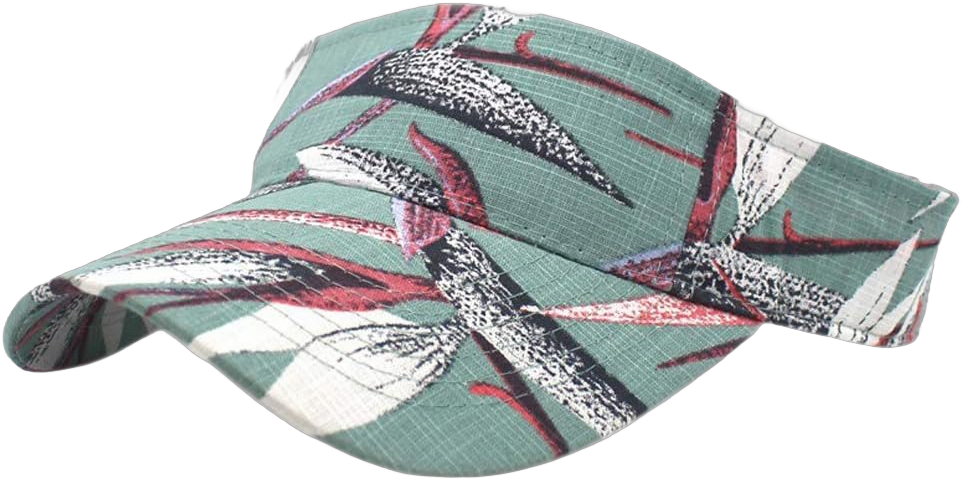 Women's Summer Print Flower Golf Tennis Cap Outdoor Sports Sun Visors Hat One Size Green