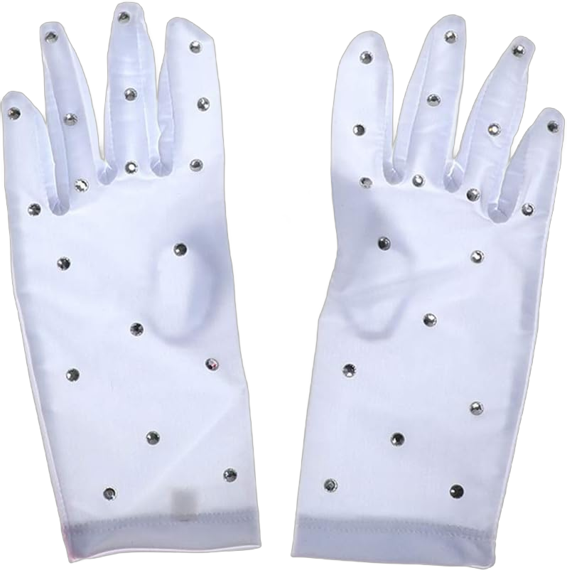 LIUHUO Ice Dress Gloves Performacne Wear Girls Thermal Figure Skating Gloves with Rhinestones（5 Color） White Small