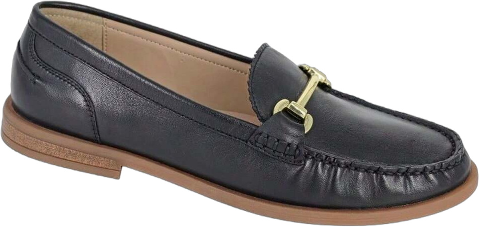 Cipriata Womens/Ladies Nicolosa Leather Saddle Loafers (Black)