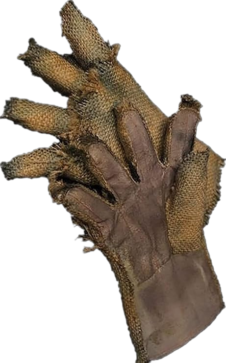 Creepy Scarecrow Gloves,Scary Burlap Sack Mask Props Halloween Party Cosplay Headgear Costume Adult ﻿, Brown