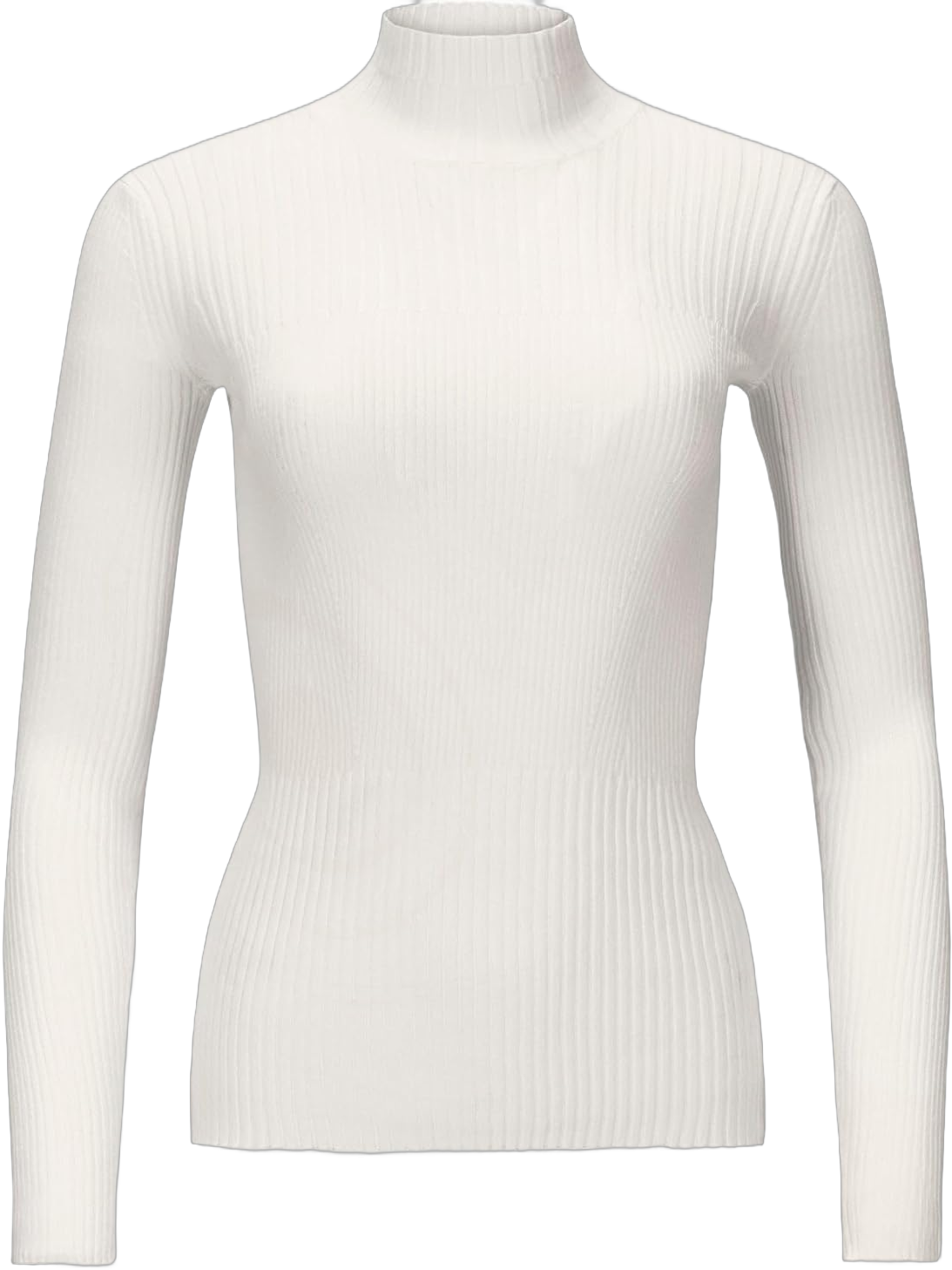 Hope & Henry Women's Turtleneck Sweater Large Soft White Structured Rib